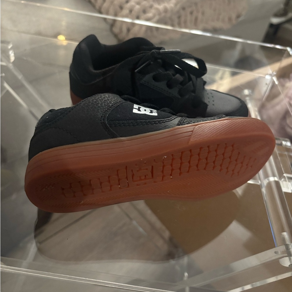 DC Black Sneakers with Brown Soles